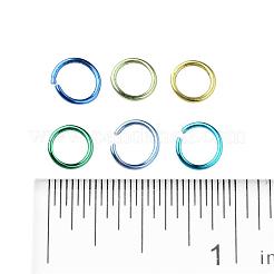 6色アルミ線オープン丸カン  ラウンド  ミックスカラー  20ゲージ  6x0.8mm  内径：4.4mm  約180PCS /カラー  1080個/箱&nbsp;ALUM-JP0001-01A
