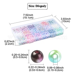 1350Pcs 18 Style Rainbow ABS Plastic & Acrylic Imitated Pearl Beads&nbsp;DIY-YW0007-99