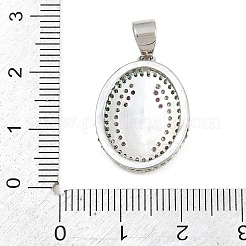 Brass Micro Pave Cubic Zirconia Pendants&nbsp;CU-CBAAB9C-04P