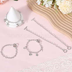 12Pcs Alloy Cable Chain Bracelets for Women Men&nbsp;BJEW-SC0001-60P