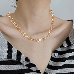 304 Stainless Steel Rolo Chains Necklaces&nbsp;NJEW-UN0001-15G