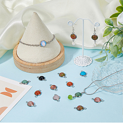 20Pcs Natural & Synthetic Mixed Gemstone Connector Charms&nbsp;G-UN0001-22B