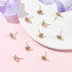 SHEGRACE Brass Micro Pave Cubic Zirconia Stud Earrings&nbsp;XGRQ4N782-711G