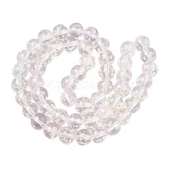 Handmade Luminous Transparent Lampwork Beads Strands&nbsp;LAMP-T017-04A