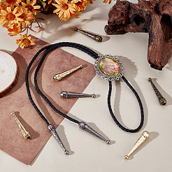 12Pcs 3 Colors Zinc Alloy Cord Ends&nbsp;FIND-GA0004-78