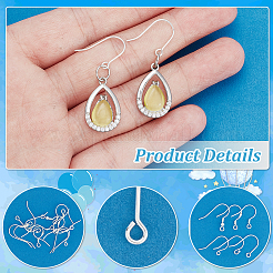 12 Parirs 6 Style Sterling Silver Earring Hooks&nbsp;FIND-PH0017-81