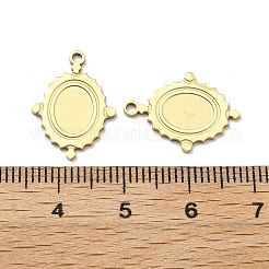 イオンプレーティング（IP）304ステンレスペンダント  オーバルチャーム  18KGP本金メッキ  18.5x13x0.7mm  穴：1.4mm&nbsp;STAS-G347-15G