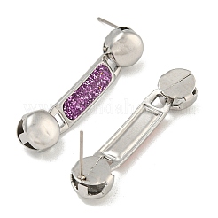 304 Stainless Steel Enamel Stud Earrings&nbsp;EJEW-S229-15P-03
