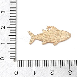 合金ペンダント  マグロのチャーム  ライトゴールド  ブルー  12.5x24.5x1mm  穴：1.8mm&nbsp;AL-CBAC700-03D