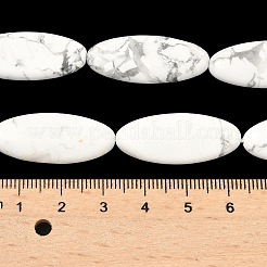 天然石ハウライトビーズ連売り  馬の目  29~30x12~12.5x5.5~6.5mm  穴：0.7~1mm  約13個/連  14.96インチ（38cm）&nbsp;G-B078-E17-01