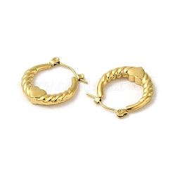女性用304ステンレスフープピアス  ラブリング  ゴールドカラー  21x3.5mm&nbsp;EJEW-B051-05G