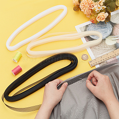 3 Bundles 3 Colors Polyester Fine Soft Horsehair Braid Boning&nbsp;DIY-FG0005-24