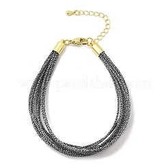 Polyester Metallic Braided Multi-strand Cord Bracelet for Bracelet Making&nbsp;BJEW-H642-02G-03