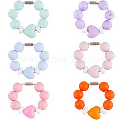 6Pcs 6 Colors Silicone Wine Glass Charms&nbsp;HJEW-SC00137