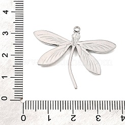 304ステンレススチールエナメルペンダント  スパンコール  トンボのチャーム  プラチナ  29x35x2mm  穴：1.6mm&nbsp;SA-CBAA487-31P