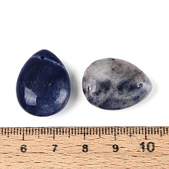 天然石ソーダライトペンダント  ティアドロップチャーム  23~23.5x17.5~18x8.5~9.5mm  穴：0.9~1mm&nbsp;G-T143-18A-09