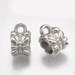Ccb プラスチック チューブ ベイル  ループベイル  プラチナ  10.5x7x7.5mm  穴：1.8mm  内径：5mm&nbsp;CCB-T006-052P