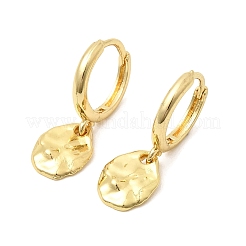 Nuggets Brass Hoop Earrings&nbsp;EJEW-H108-22G