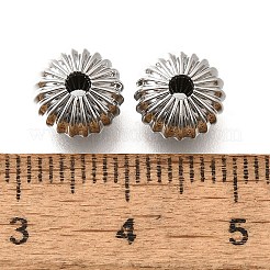 真鍮ビーズ  カドミウムフリー＆ニッケルフリー＆鉛フリー  フラットラウンド  プラチナメッキ  8.5x6mm  穴：2mm&nbsp;KK-M318-17P