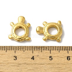 304ステンレススチールビーズフレーム  カメ  ゴールドカラー  15x13x4mm  穴：1.5mm  6mm内径&nbsp;STAS-I305-190G