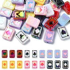 35Pcs 7 Colors UV Plating Rainbow Iridescent Acrylic Beads&nbsp;MACR-CJ0002-07