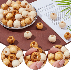 60Pcs 2 Styles Wood Beads&nbsp;WOOD-AR0001-47
