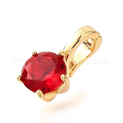 Brass Micro Pave Cubic Zirconia Charms&nbsp;KK-D356-05C-G