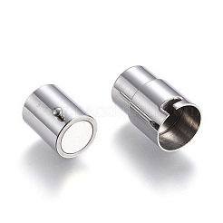 変色しにくい304ステンレススチール製ロックチューブマグネット留め具  コラム  ステンレス鋼色  21x10mm  穴：8mm&nbsp;X-STAS-D159-29