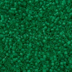 MIYUKIデリカビーズ  シリンダー  日本製シードビーズ  11/0  (db0746) マットトランスペアレントグリーン  1.3x1.6mm  穴：0.8mm  約10000個/袋  50 G /袋&nbsp;SEED-X0054-DB0746