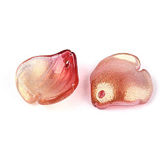 Transparent Glass Petal Pendants&nbsp;GLAA-T030-05C