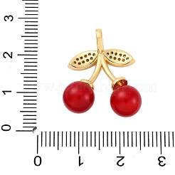 Brass Resin Pendants&nbsp;KK-V009-02G