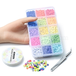 DIY Heishi Word Bracelet Making Kit&nbsp;DIY-YW0006-44