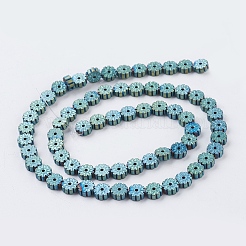 PVD Vacuum Plating Electroplate Non-magnetic Synthetic Hematite Beads Strands&nbsp;G-F534-K03