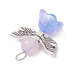 Pearlized Glass Pearl Bead Pendants&nbsp;PALLOY-JF03205-01