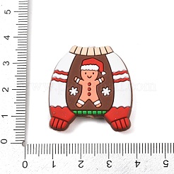 シリコンビーズ  焦点ビーズ  クリスマステーマ  カラフル  服  32x30x9mm  穴：3mm&nbsp;LS-SIL-I017-01A-01