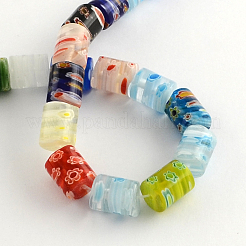 Column Handmade Millefiori Glass Beads&nbsp;LK-R004-45