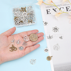 56Pcs 5 Style Chakra Alloy Pendant&nbsp;FIND-CA0006-88