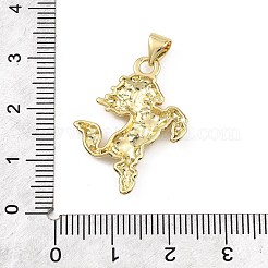 真鍮チャーム  馬のチャーム  18KGP本金メッキ  22x19x3mm  穴：3x3.5mm&nbsp;KK-B177-10A-G