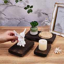 3Pcs 3 Sizes Wood Display Pedestals for Rings Earrings Bracelets&nbsp;ODIS-WH0331-71A