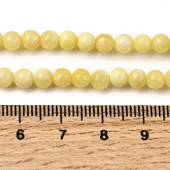 Natural Yellow Jade Beadd Strands&nbsp;G-A274-A01-4mm