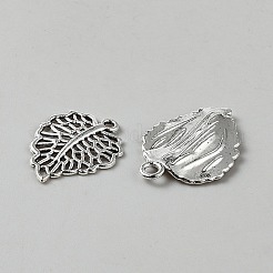 合金のチベット風チャーム  花/葉のチャーム  アンティークシルバー  12~41x8.5~24x1.5~4.5mm  穴：1~3.5mm  40個/セット&nbsp;FIND-WH0750-196