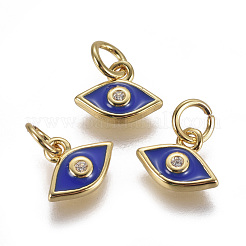 Brass Micro Pave Cubic Zirconia Pendants&nbsp;ZIRC-I026-04G