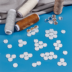 200Pcs Flat Round Acrylic Mirror Sew on Rhinestone&nbsp;FIND-GA0003-69