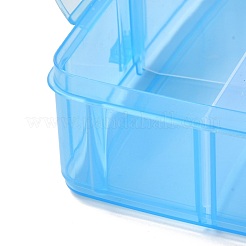 長方形のポータブルppプラスチック製の取り外し可能な収納ボックス  18層とハンドル付き  ランダムカラーリップ  15x16.5x13.5コンパートメントオーガナイザーボックス  カラフル  [1]cm&nbsp;CON-D007-02C