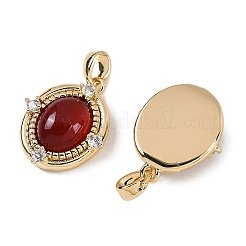 Natural Carnelian(Dyed & Heated) Oval Pendants&nbsp;KK-P283-42A-G