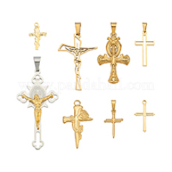 8Pcs 8 Styles 304 Stainless Steel Pendants&nbsp;STAS-PH0006-06