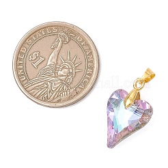 Electroplated Transparent Glass Pendants&nbsp;PALLOY-JF05156-01