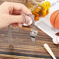 1pc Stainless Steel Whistle Pendant Necklaces&nbsp;NJEW-CN0001-08