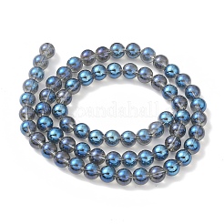 Transparent Electroplate Glass Beads Strands&nbsp;GLAA-T032-T6mm-C03