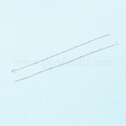 925スターリングシルバーイヤねじ  ボールドロップロングチェーンタッセルダングルスタッドピアス女性用  銀  100mm  ピン：0.7mm&nbsp;STER-P047-10S